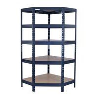 Rayonnage d'angle anthracite - Hauteur 1800mm - Manutan Expert