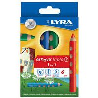 Etui de 6 crayons de couleur groove triple one - Lyra thumbnail image