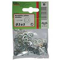 Lot de 95 Rondelle plate étroite zingué diamètre 3/4/5 - Vynex