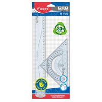Kit de traçage geometric 80% recyclé gaucher - Maped