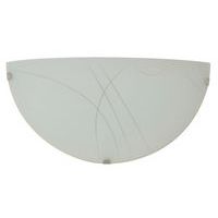 Applique demi-lune en verre dépoli Nella blanc Corep