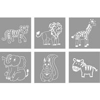 Set de 6 pochoirs animaux thumbnail image