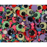 500 yeux Diam.8 à 18mm couleurs assorties non-adhésif thumbnail image 2