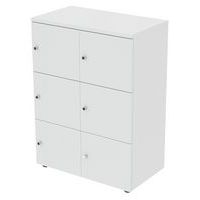 Meuble 6 cases portes battantes