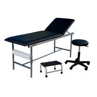 Kit Divan d'examen inox, tabouret et marchepied 1 marche Holtex