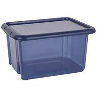 Bac de rangement bleu en plastique - 72L. Colour: blue, Fr