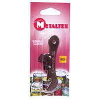 Ouvre-boîte en inox et lame trempée - Metaltex