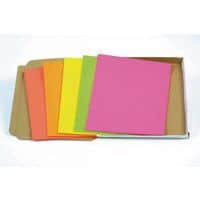 Paquet 100 feuilles affiche fluo A3 couleurs assorties - 90 g thumbnail image