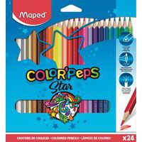 Etui 24 crayons de couleurs bois color peps star assorties - Maped thumbnail image
