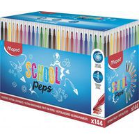 Schoolpack 144 crayons de couleurs en résine school peps - Maped thumbnail image