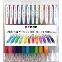 12 stylos gel rétractables pointe 0,5 mm coloris assortis - Penac thumbnail image