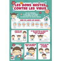 Poster les bons gestes contre les virus 52 x 76 cm thumbnail image