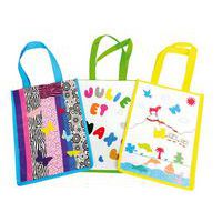 Lot 6 sacs shopping coton en couleurs assorties 30x23 cm thumbnail image 2