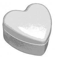 Boîte à décorer 13 cm styropor - cœur thumbnail image 2