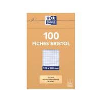 OXFORD Bloc de Fiches Bristol 12,5x20cm Petits Carreaux 5mm 100 Fiches Blanches Etui Cartonné thumbnail image 2