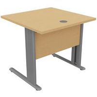 Bureau droit, Type de piétement: En L, Montage: À monter, Largeur hors tout: 80 cm