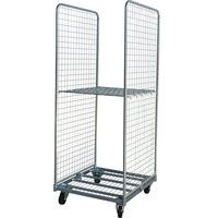 Roll conteneur 2 côtés en maille 50x50 mm - 1 tablette- 400kg