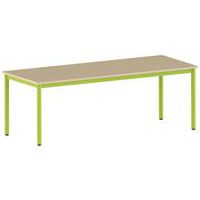 Table Carélie rectangulaire 200 x 80 cm fixe 4 pieds stratifié