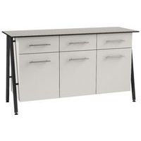 Buffet Ella 3 portes 3 tiroirs plateau stratifié compact