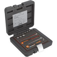 Jeu douilles 1/4 cliquet tête ronde/rallonges 16 pièces - Bahco