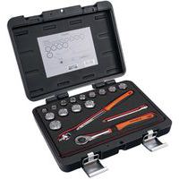 Jeu douilles 3/8 avec cliquet tête ronde/poignée articulée - Bahco