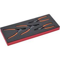 Jeu pinces à circlips module mousse 1/3 Fit&Go 4  pièces - Bahco