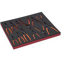 Jeu pinces à circlips module mousse 3/3 Fit&Go 12  pièces - Bahco