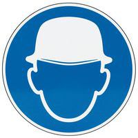Panneau obligation - Casque de protection obligatoire - Aluminium