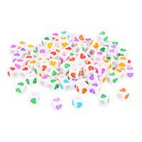 Sachet 1000 perles plastiques dés cœurs colorés Ø 7 mm - Innspiro thumbnail image