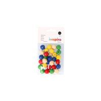 Sachet 30 perles bois rondes multicolores 15 mm - Innspiro thumbnail image