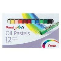 Boîte 12 pastels huile diamètre 8 mm - Pentel thumbnail image