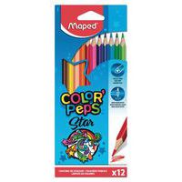 Etui 12 crayons de couleurs bois color peps star assorties - Maped thumbnail image