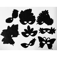 Lot de 12 masques à gratter + élastique +12 bâtonnets - Ammi thumbnail image