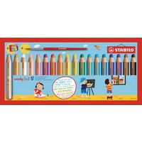 Etui 18 crayons woody+ 1 taille-crayon et 1 pinceau gratuits - Stabilo thumbnail image