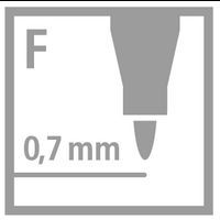 Feutre non permanent pointe fine 0,7 mm Stabilo - noir thumbnail image 6