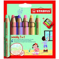 Etui 6 crayons woody pastel + 1 taille-crayon - Stabilo thumbnail image