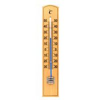 Thermomètre d'intérieur ou extérieur en bois de hêtre - Velamp