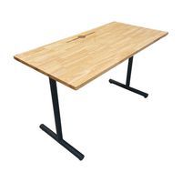 Bureau droit reconditionné 150x75x76 - Plateau bois - Pied métal
