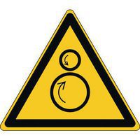 Panneau danger - Rouleaux contrarotatifs - PVC - Manutan Expert