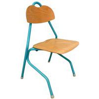 Chaise reconditionnée Tempo AST - T6 coque bois naturel - alu lagon