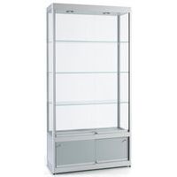 Vitrine exposition avec rangement - 100x40x200 cm - Sarazino
