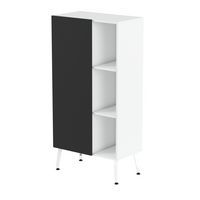 Range. haut Teni pieds métal lg.80 cm ht.160 cm 1 porte 3 niches