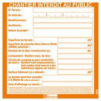 Panneau permis de construire - Mondelin