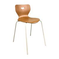 Chaise reconditionnée Malibu - coque hêtre - 4 pieds acier