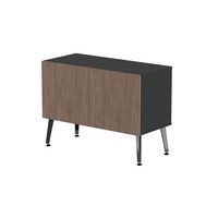 Rangement bas Teni pied métal 2 portes battantes hauteur 74 cm