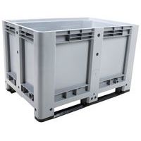 Caisse-palette gerbable parois pleines - Sur semelles - Manutan Expert