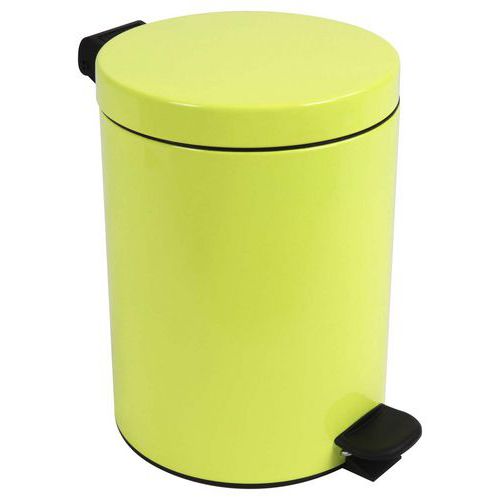 Poubelle Pour Sanitaire Salle De Bain Retro 5 L - Jaune Fluo