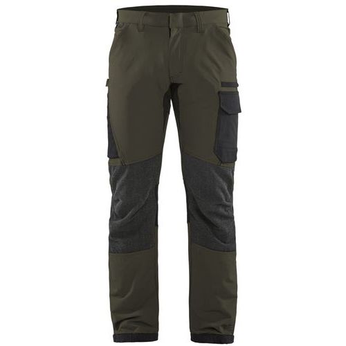 Pantalon De Travail Maintenance Stretch 4d Vert/noir D84