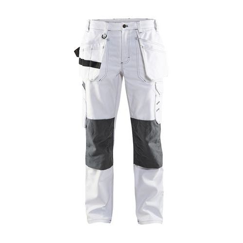 Pantalon De Travail Peintre Femme Blanc/gris Foncé C48