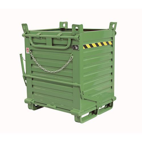 Bennes à Ouverture Basculante Par Le Bas En Acier Vert